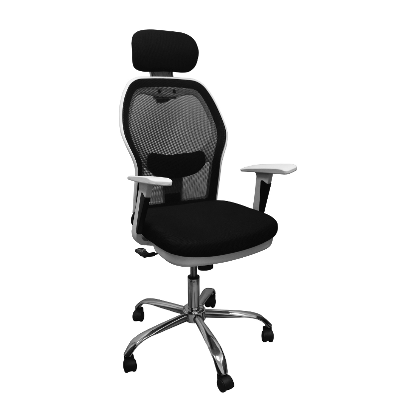 Medical office chair white frame with lumbar support