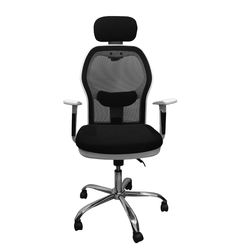 Medical office chair white frame with lumbar support
