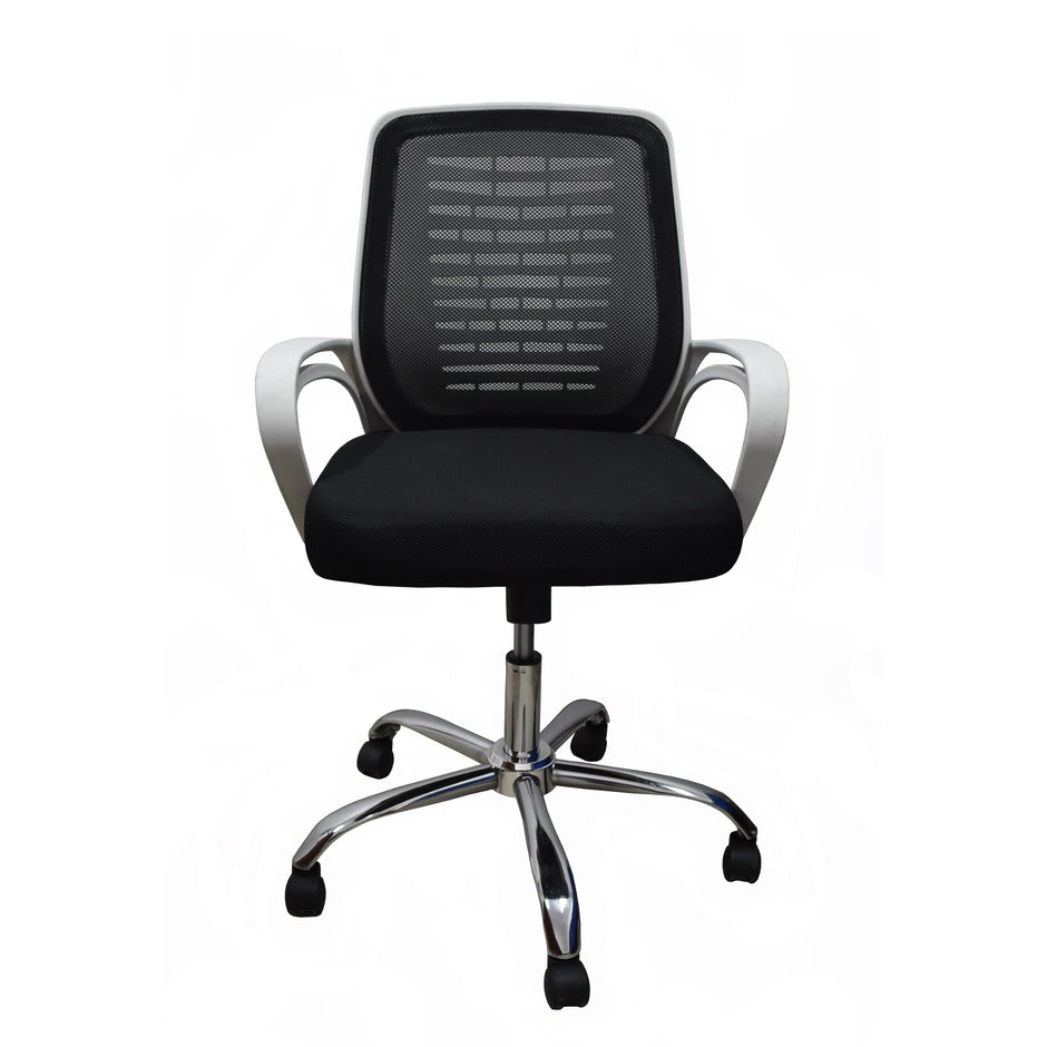 White plastic medical mesh employee office chair