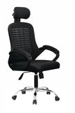 office chair with padded armrests and headrest
