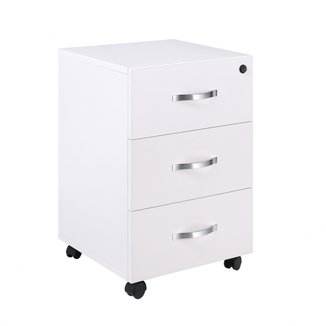 movable 3 drawers unit – white - RAMA OFFICE FURNITURE