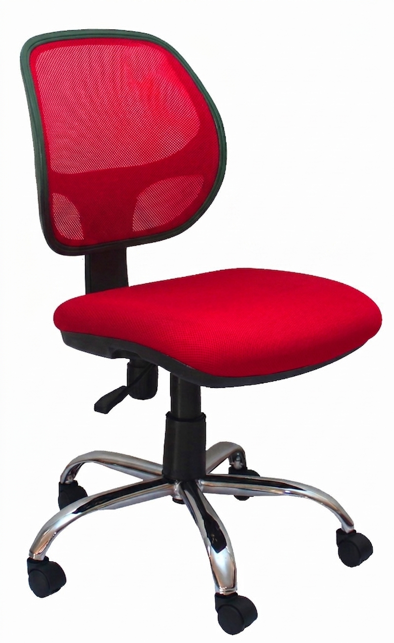 computer chair with chrome base