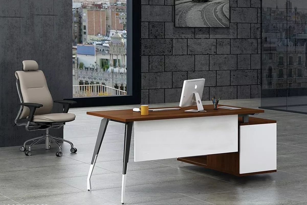 modern office desk manager L-shaped